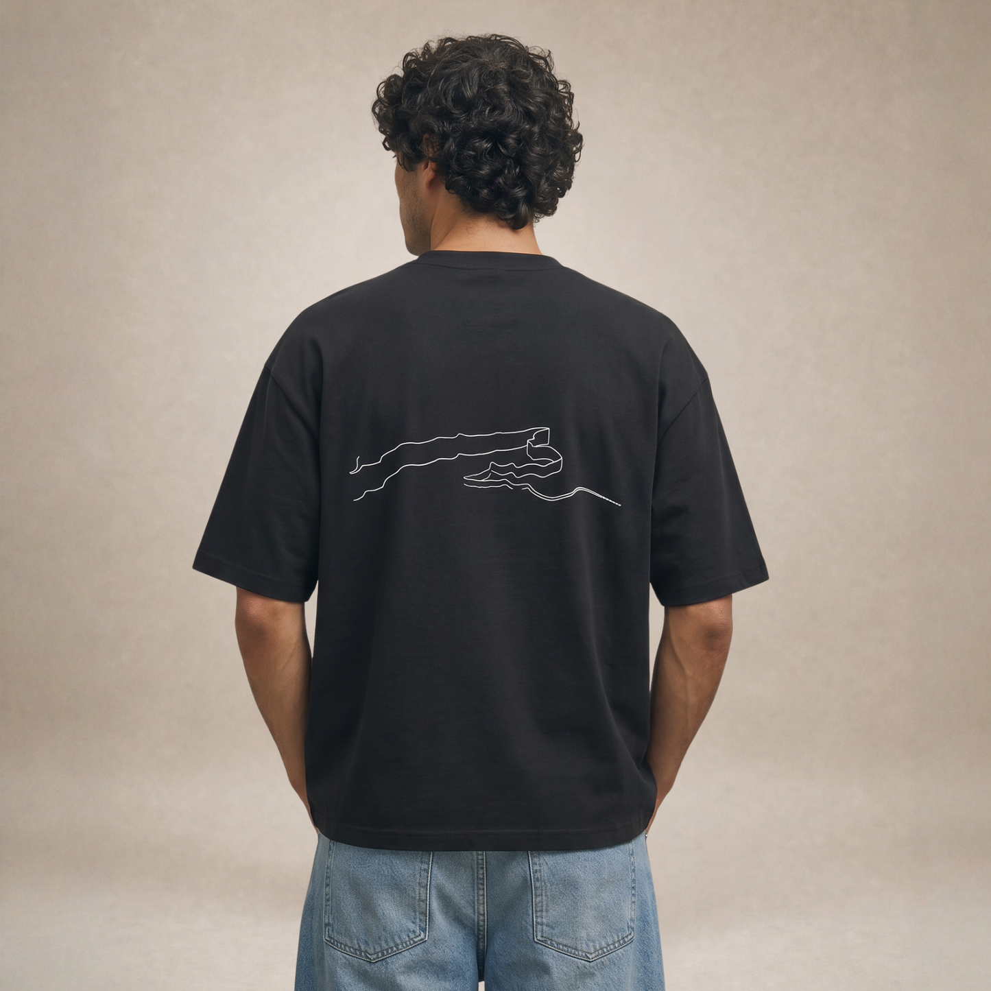 Oversized T-Shirt -  Rates - Black