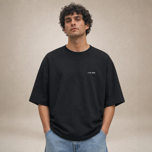 Oversized T-Shirt -  Rates - Black